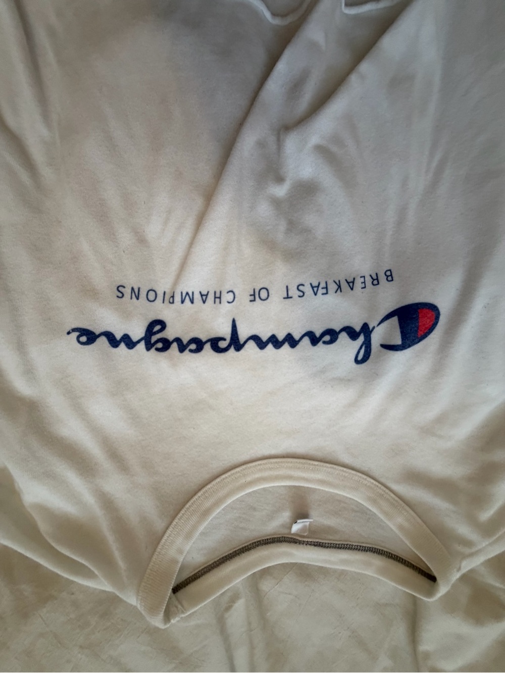 Champagne Breakfast of Champions White Short Sleeve Logo Tee - Picture 3 of 5